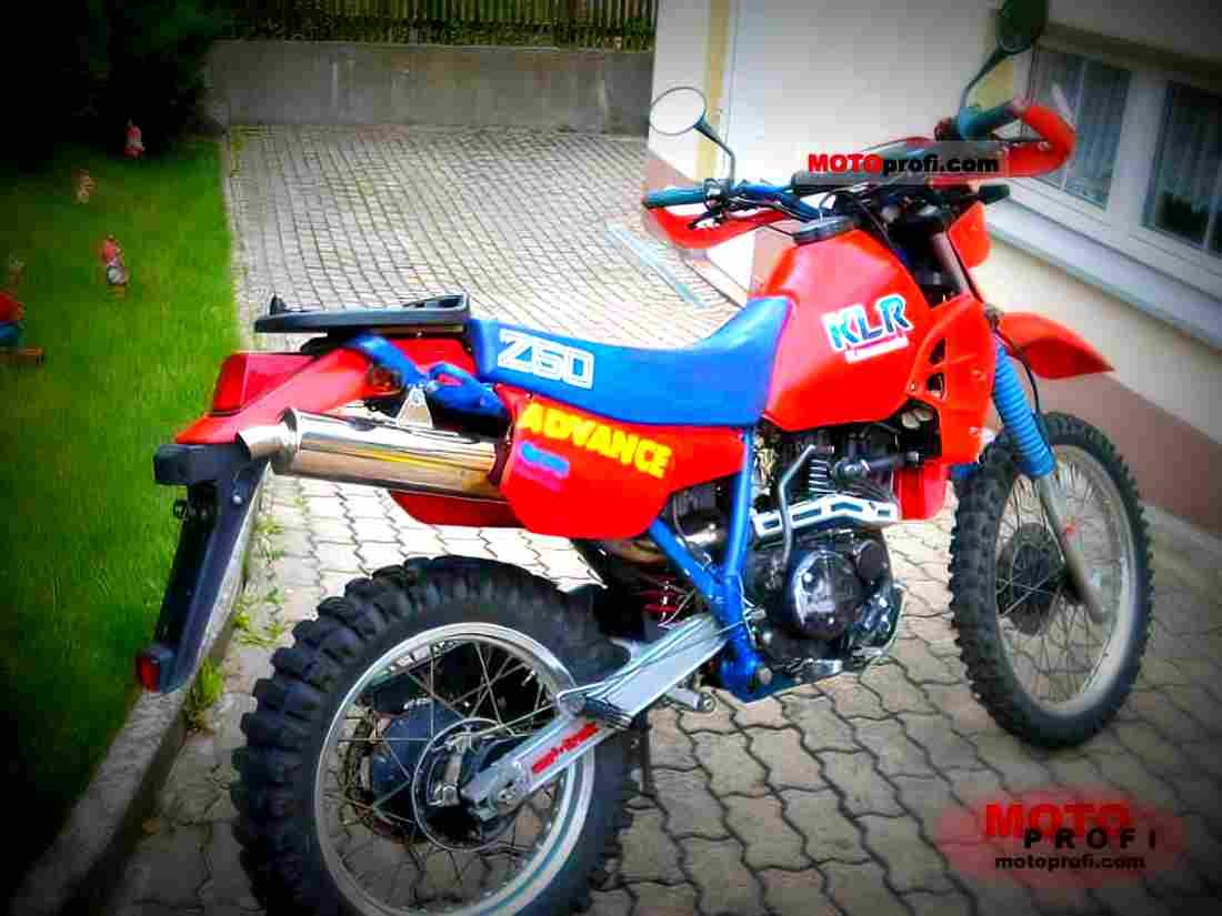 Kawasaki KLR 250 (reduced effect) 1992 1 motorbike A4 Photo Print