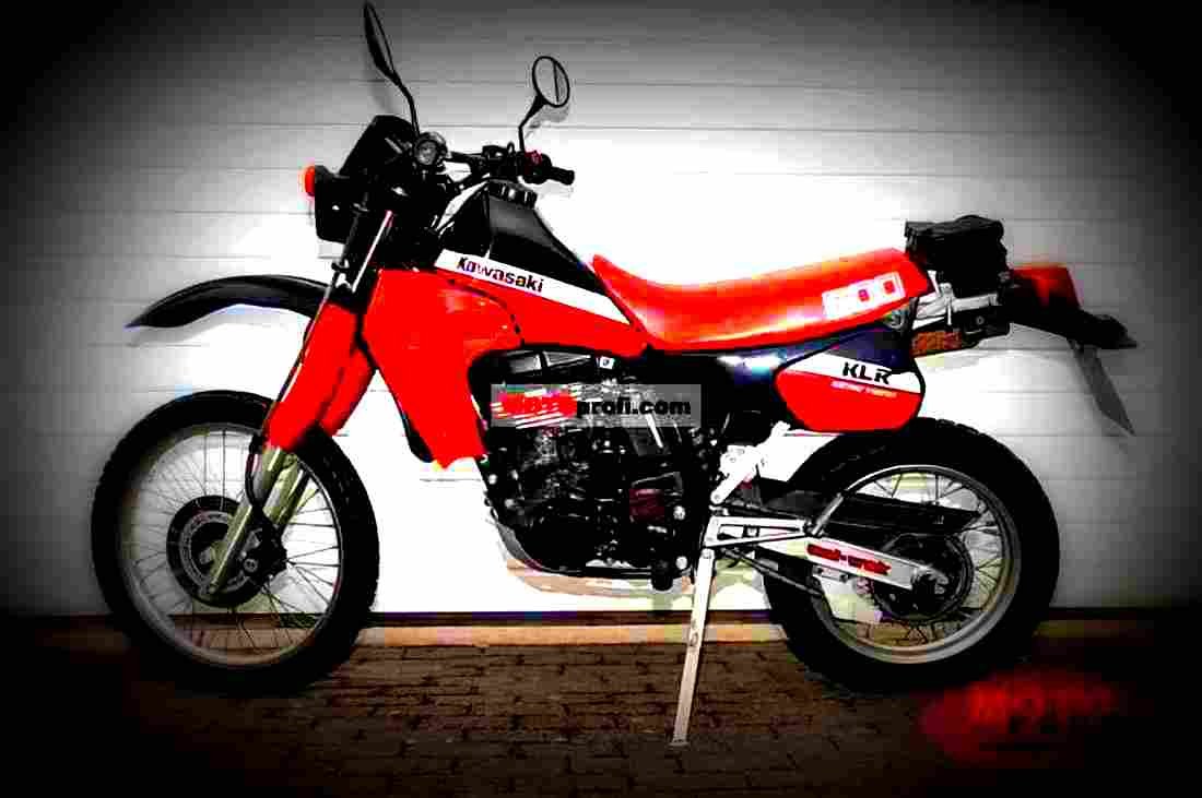 Kawasaki KLR 250 (reduced effect) 1992 5 motorbike A4 Photo Print
