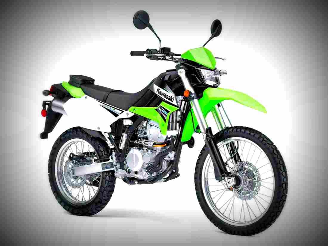 Kawasaki KLR 250 (reduced effect) 1992 6 motorbike A4 Photo Print