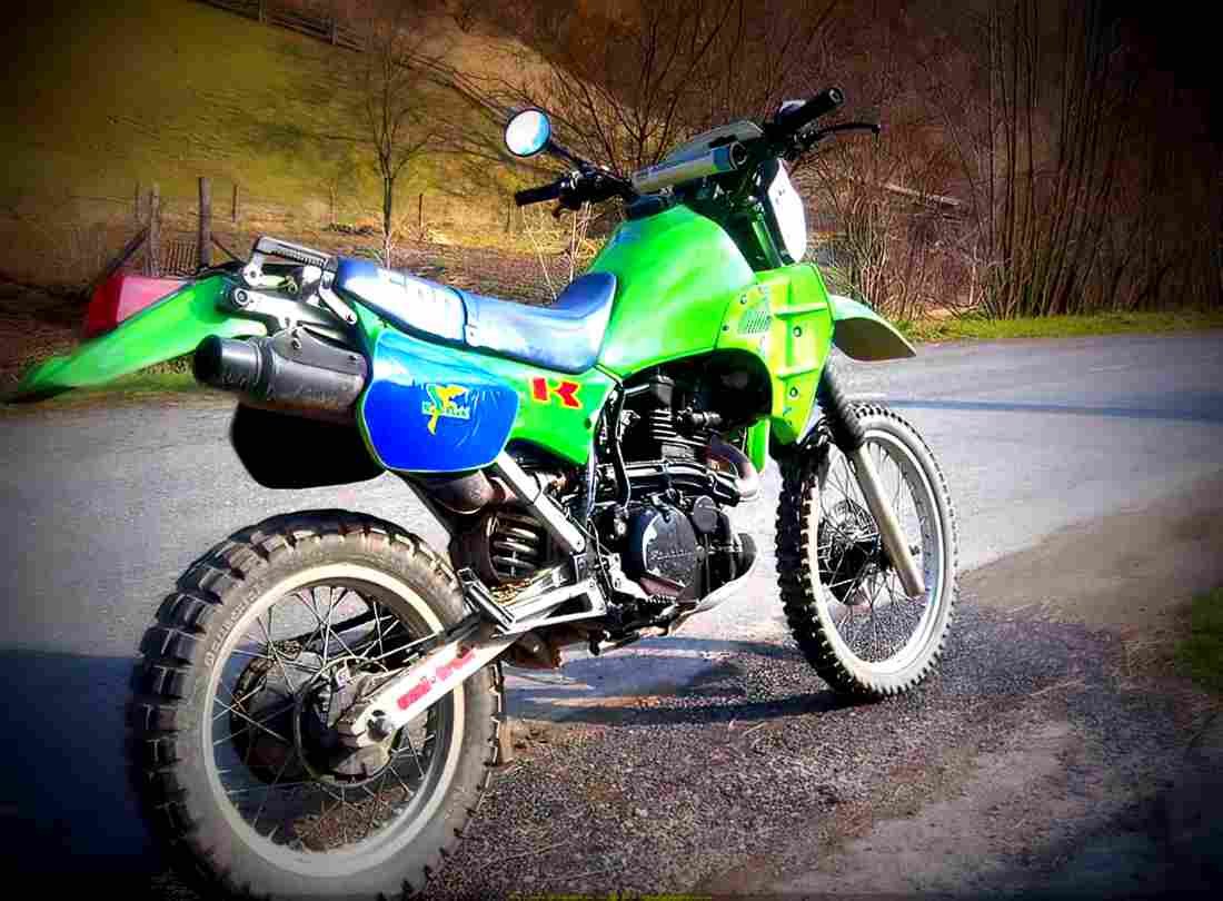 Kawasaki KLR 600 1984 2 motorbike A4 Photo Print