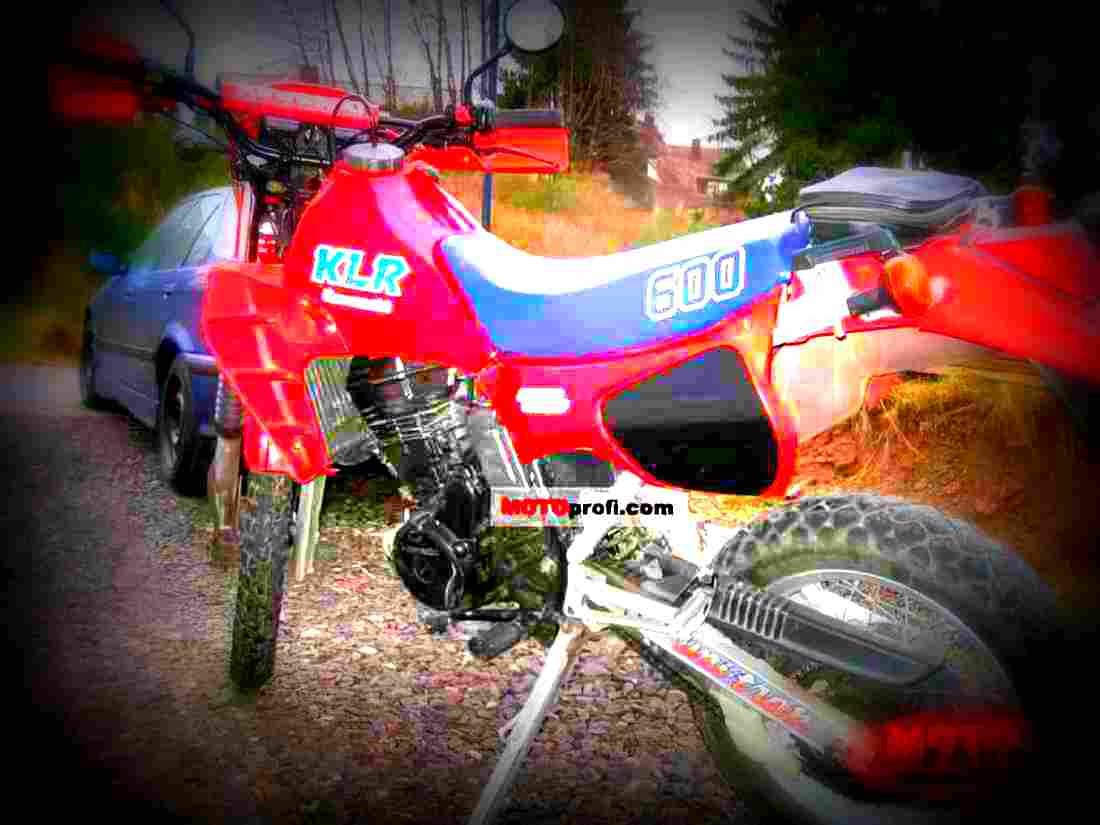 Kawasaki KLR 600 1985 3 motorbike A4 Photo Print