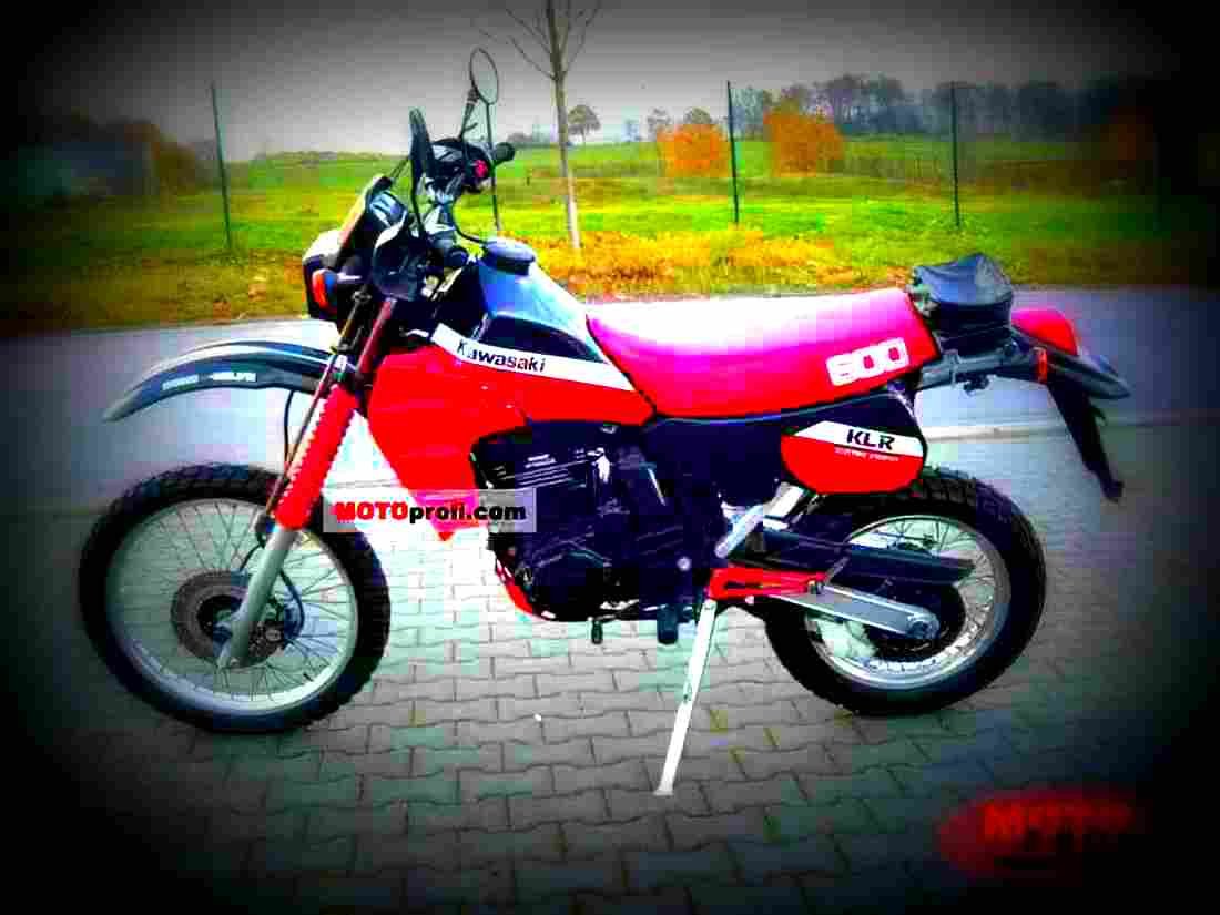 Kawasaki KLR 600 E 1989 1 motorbike A4 Photo Print