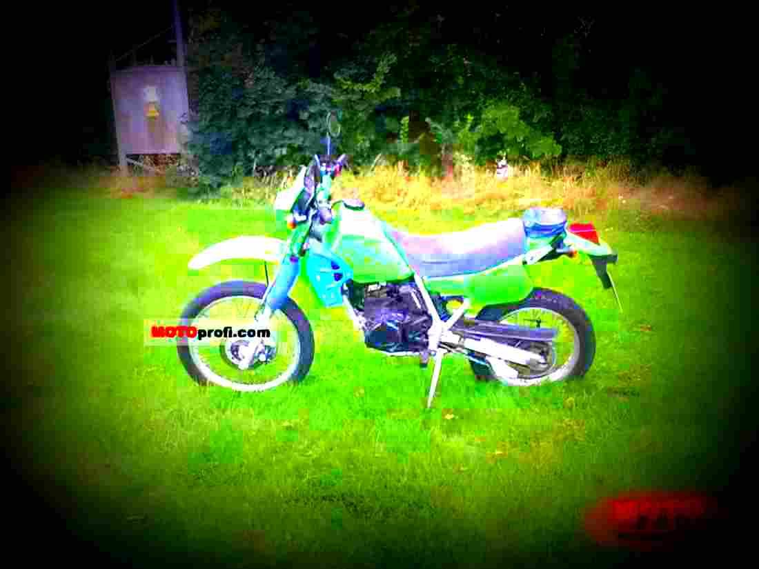 Kawasaki KLR 600 E (reduced effect) 1990 3 motorbike A4 Photo Print
