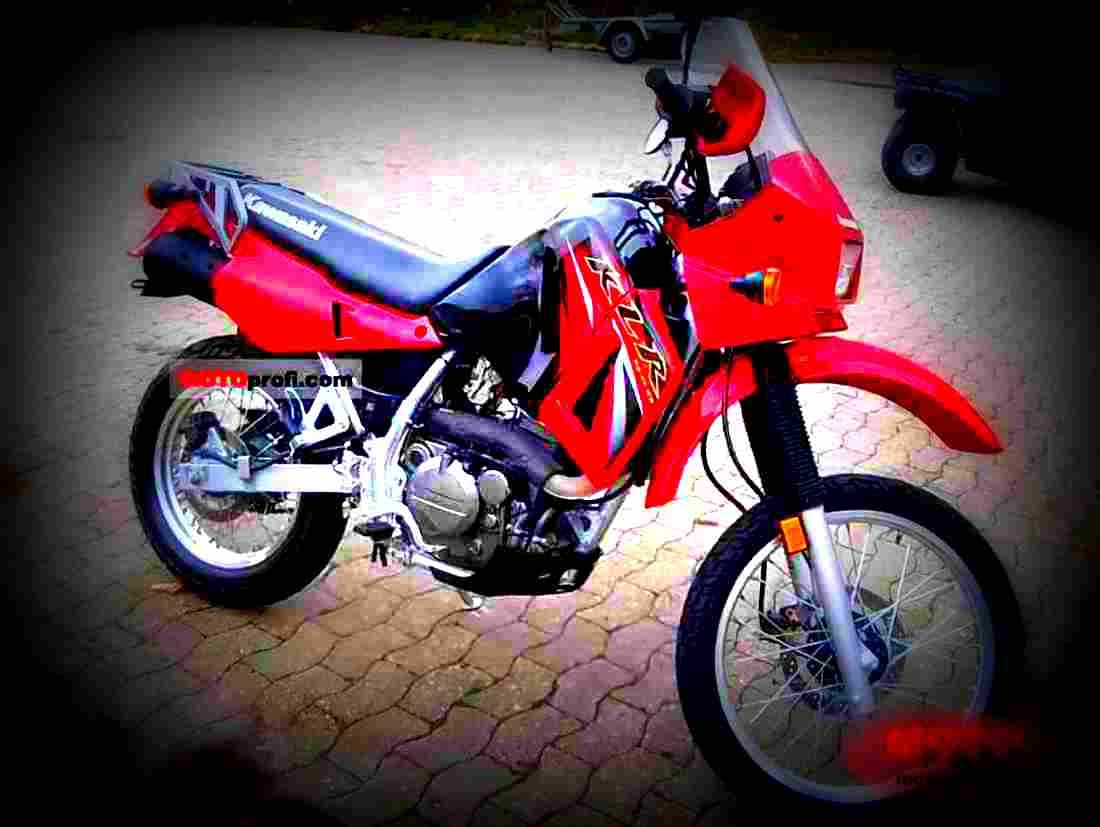 Kawasaki KLR 650 1995 3 motorbike A4 Photo Print