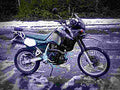 Kawasaki KLR 650 1997 3 motorbike A4 Photo Print