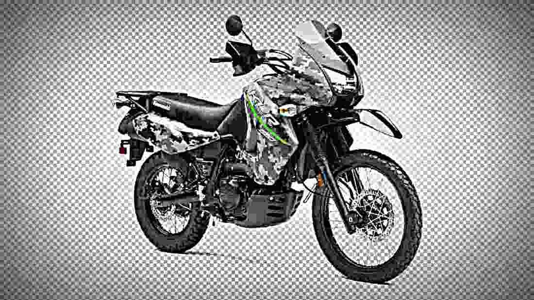 Kawasaki KLR 650 Camo 2017 3 motorbike A4 Photo Print