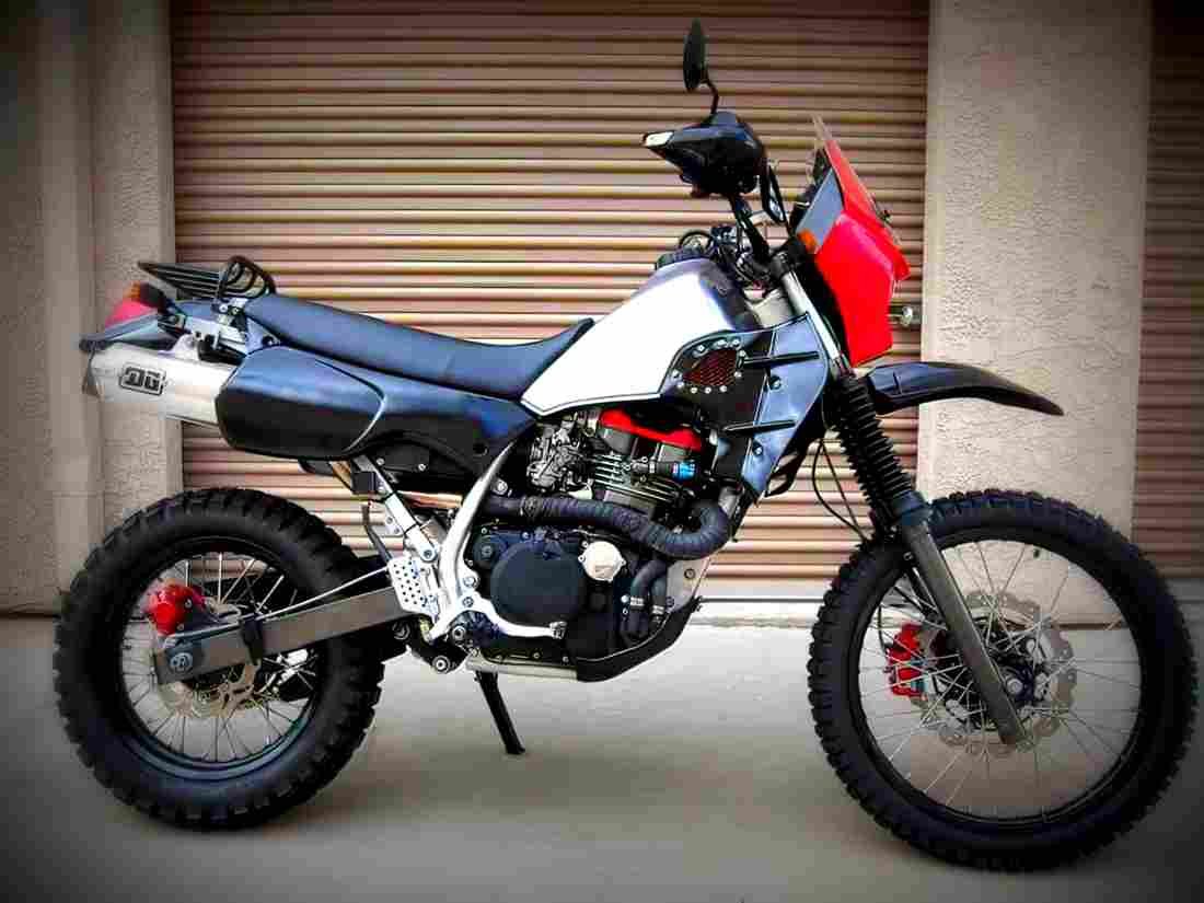 Kawasaki KLR 650 (reduced effect) 1987 1 motorbike A4 Photo Print