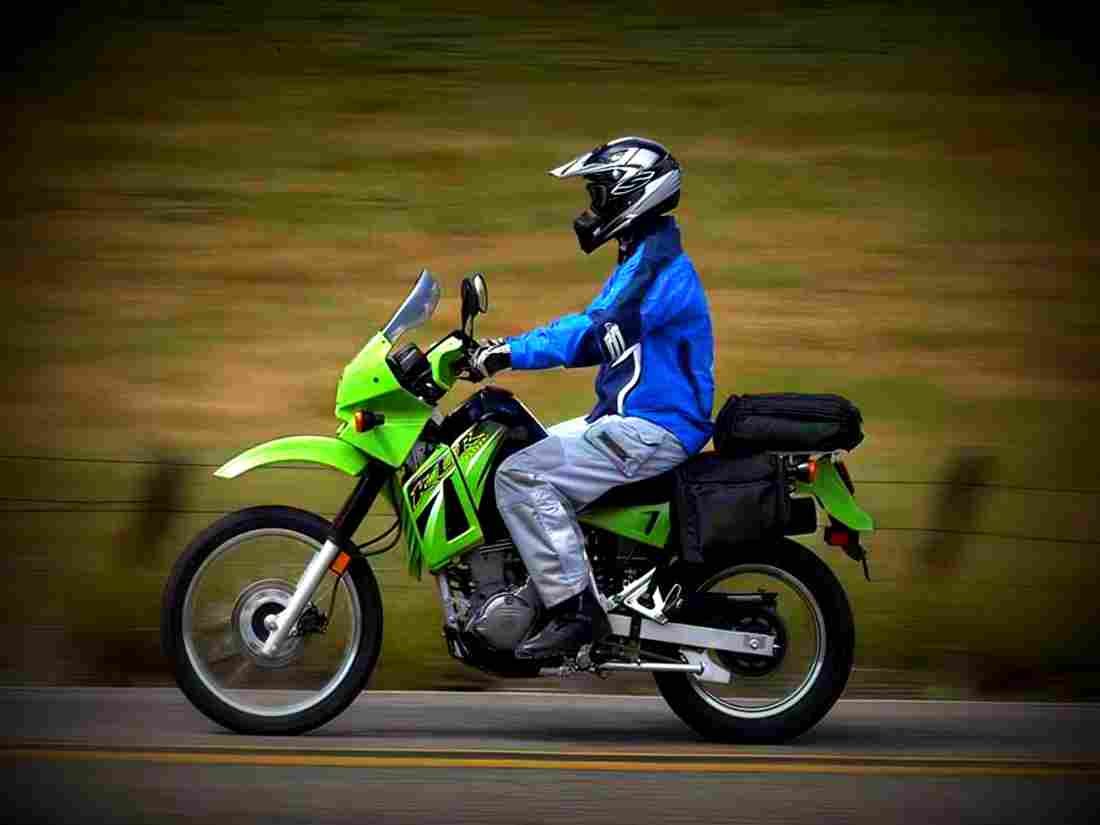 Kawasaki KLR 650 (reduced effect) 1987 5 motorbike A4 Photo Print