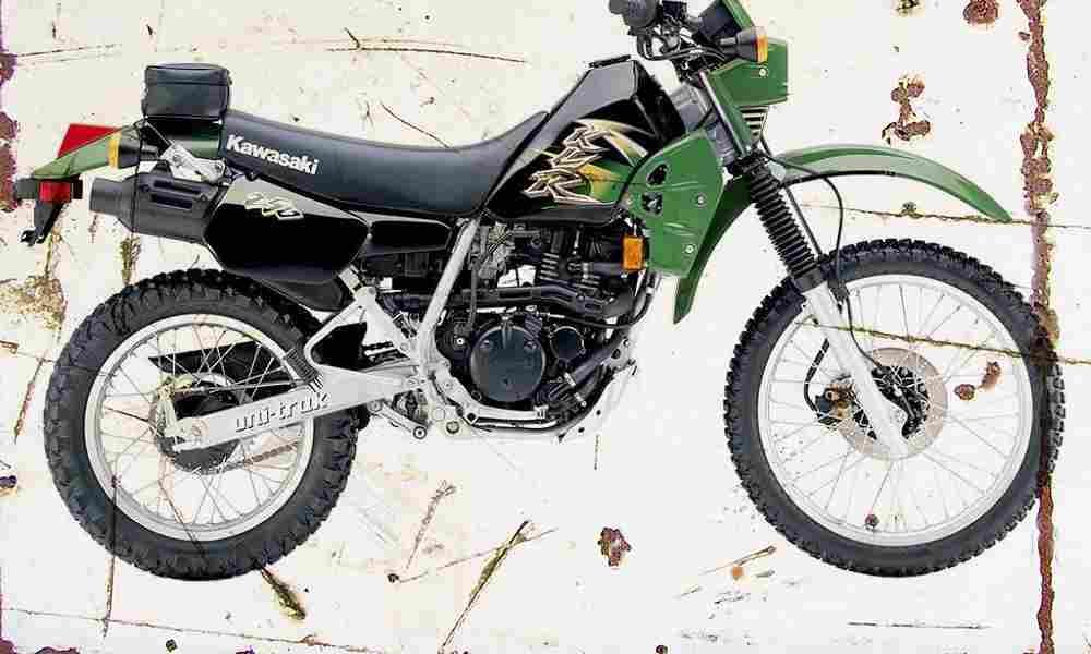 Kawasaki KLR250 2003 Aged Vintage A4 Photo Print