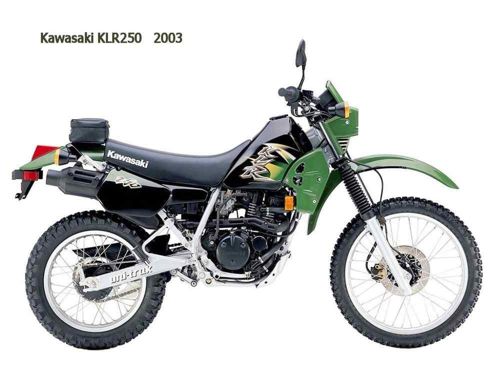 Kawasaki KLR250 2003 motorbike A4 Photo Print