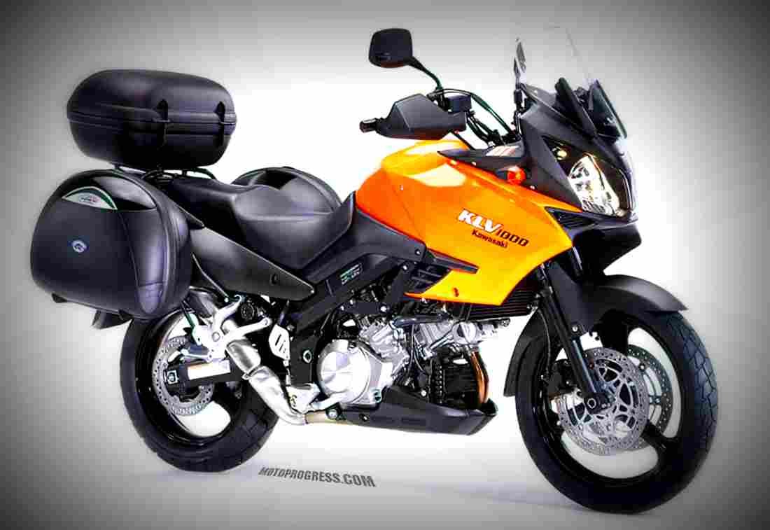 Kawasaki KLV 1000 2004 1 motorbike A4 Photo Print
