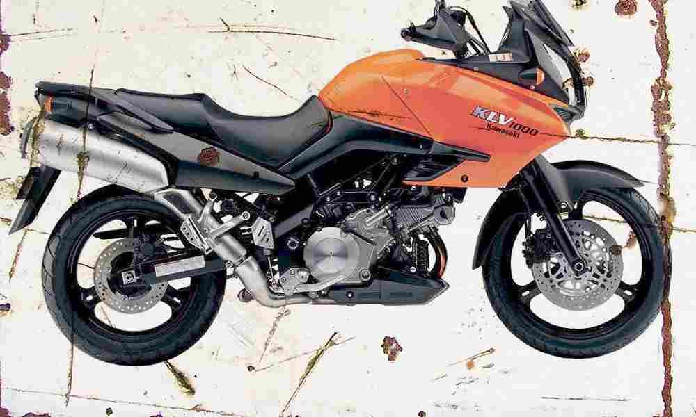 Kawasaki KLV1000 2004 Aged Vintage A4 Photo Print