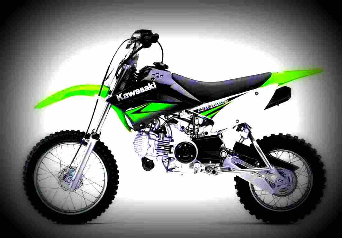 Kawasaki KLX 110 2009 3 motorbike A4 Photo Print