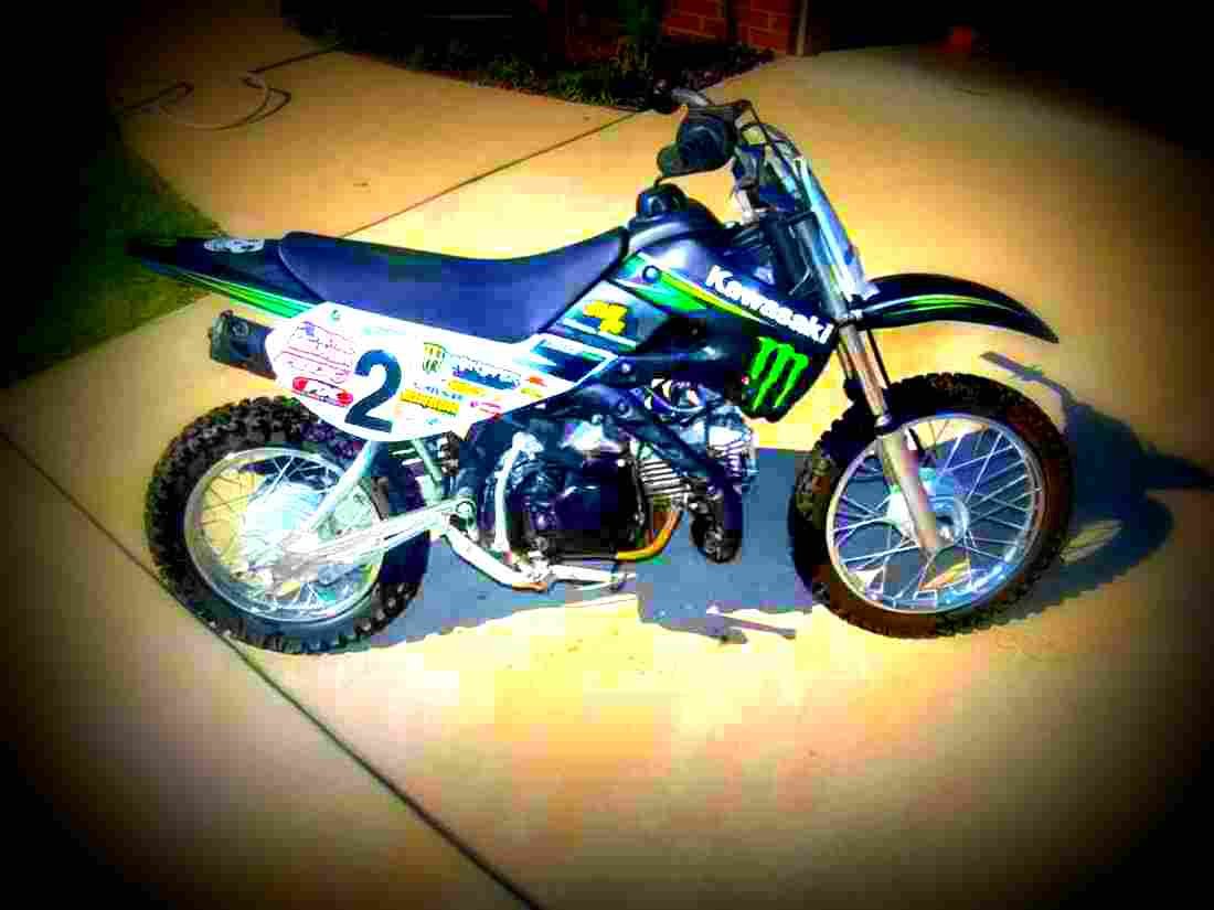 Kawasaki KLX 110 2009 5 motorbike A4 Photo Print