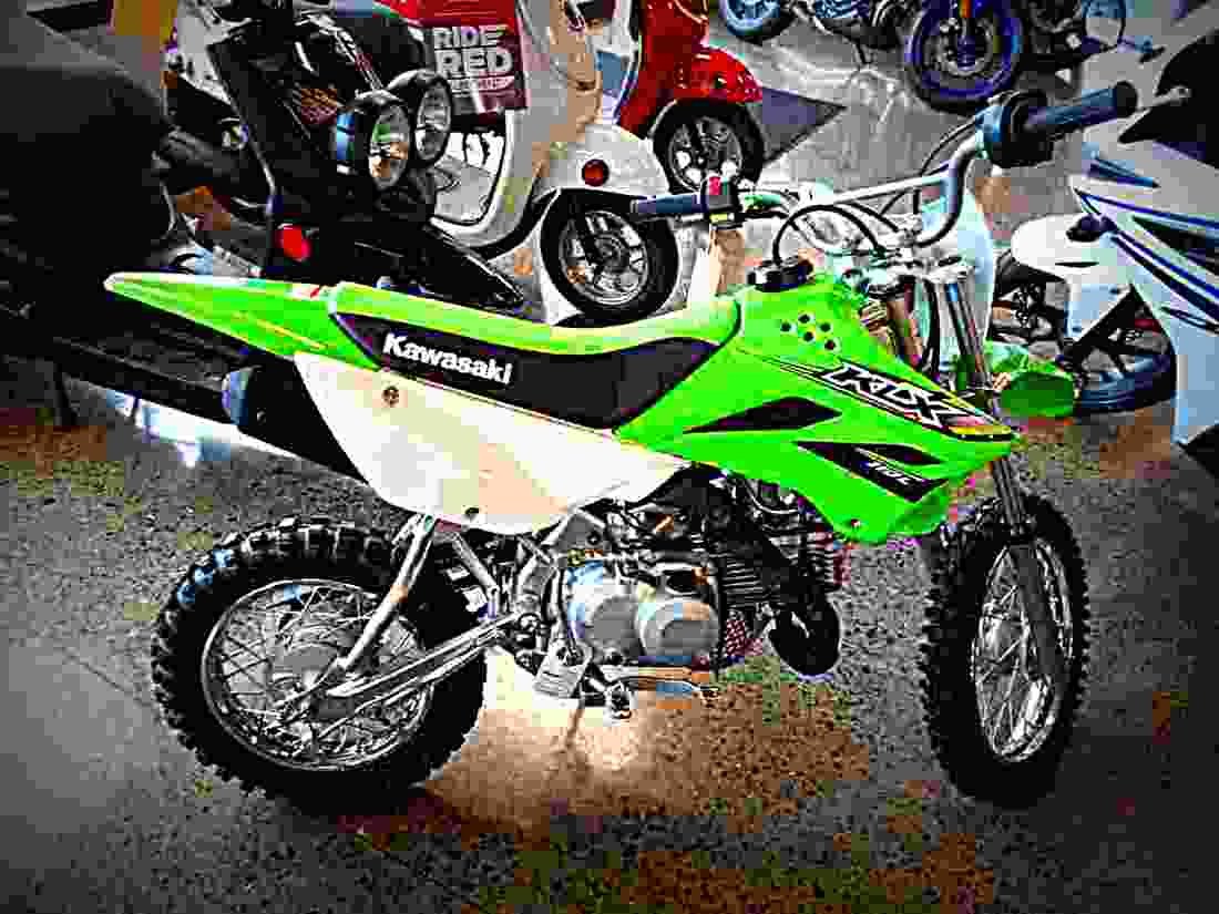 Kawasaki KLX 110L 2017 4 motorbike A4 Photo Print