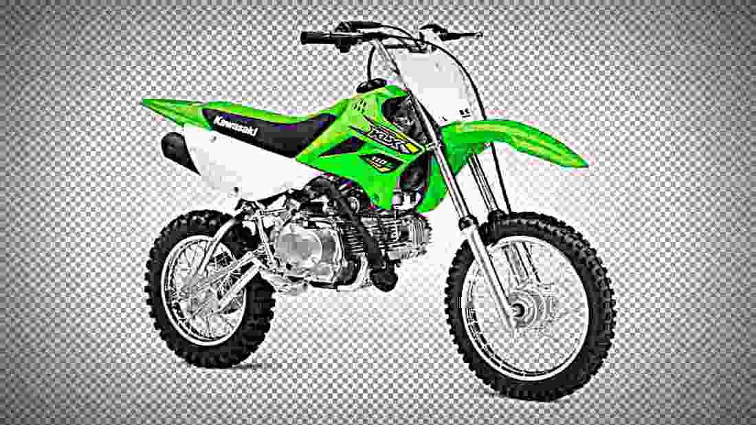 Kawasaki KLX 110L 2018 3 motorbike A4 Photo Print