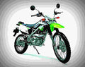 Kawasaki KLX 125 KLX 125 4 motorbike A4 Photo Print