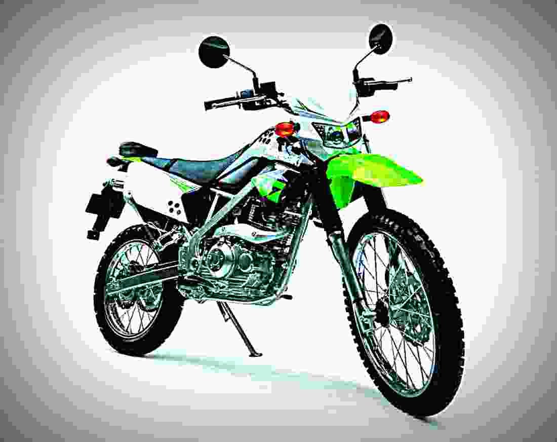 Kawasaki KLX 125 KLX 125 4 motorbike A4 Photo Print