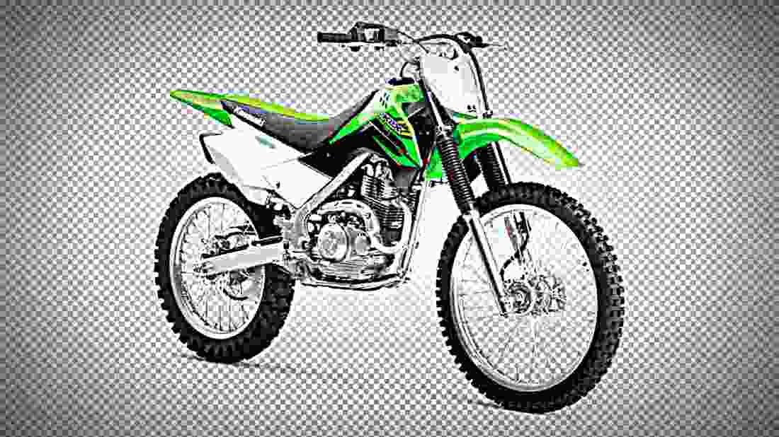 Kawasaki KLX 140G 2018 3 motorbike A4 Photo Print
