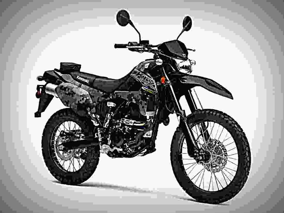 Kawasaki KLX250 Camo 2019 4 motorbike A4 Photo Print