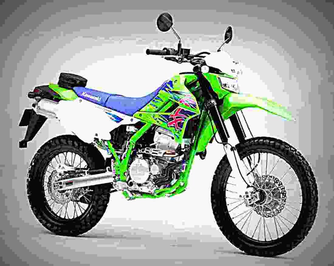 Kawasaki KLX250 Final Edition 2018 1 motorbike A4 Photo Print