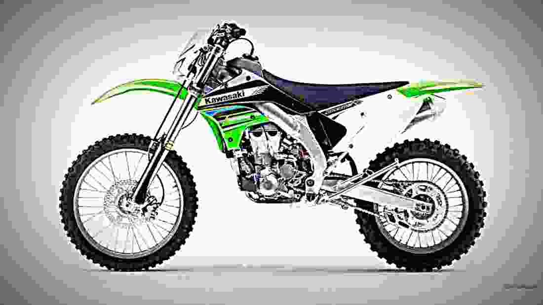 Kawasaki KLX450R 2017 4 motorbike A4 Photo Print