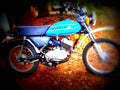 Kawasaki KM 100 1978 1 motorbike A4 Photo Print