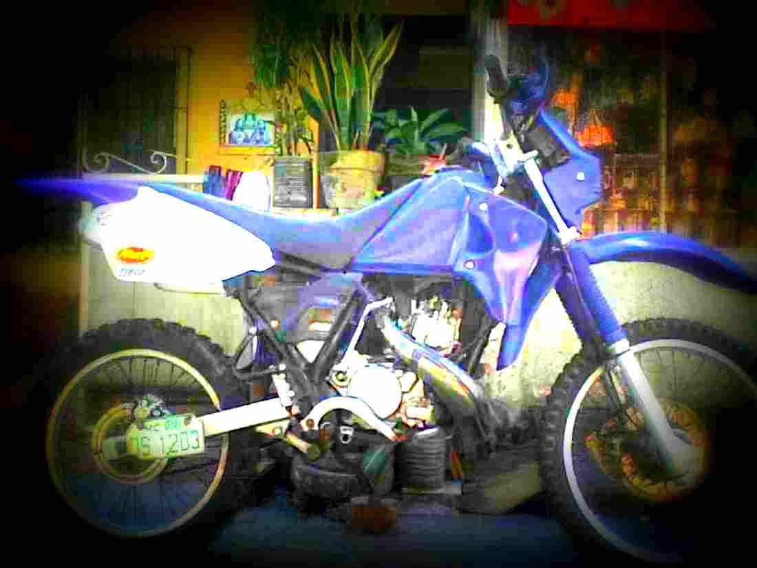 Kawasaki KMX 125 1987 4 motorbike A4 Photo Print