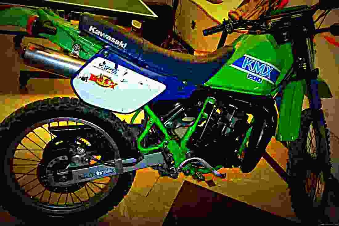 Kawasaki KMX 200 1988 4 motorbike A4 Photo Print