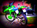 Kawasaki KMX 200 1990 4 motorbike A4 Photo Print