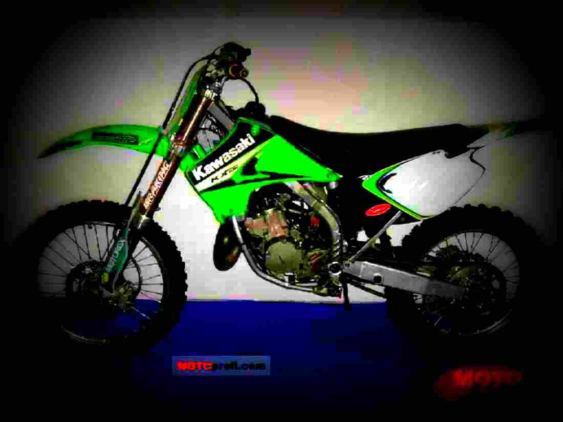 Kawasaki KMX 200 (reduced effect) 1989 1 motorbike A4 Photo Print