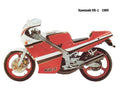 Kawasaki KR1 1989 motorbike A4 Photo Print