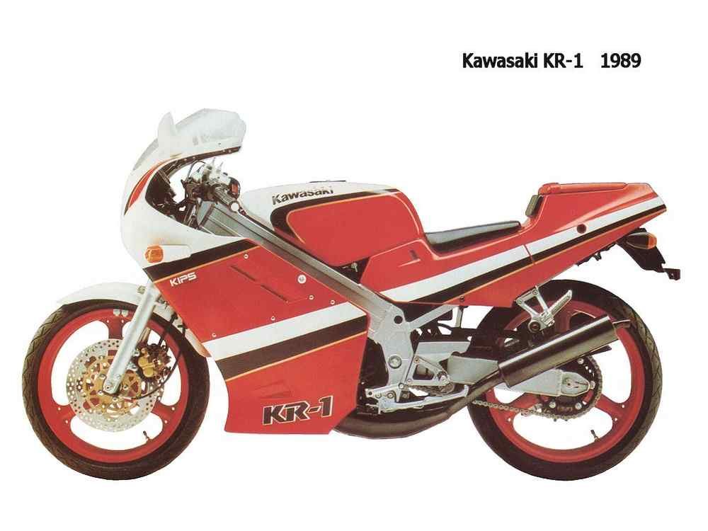 Kawasaki KR1 1989 motorbike A4 Photo Print