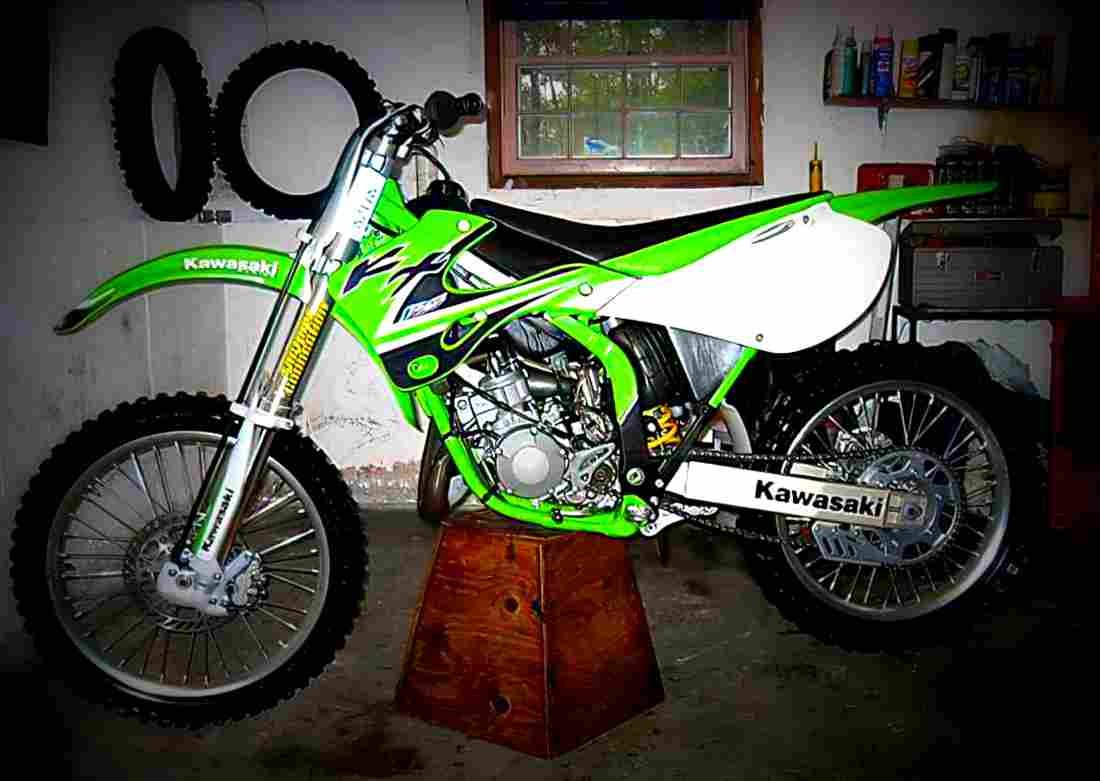 Kawasaki KX 125 2002 2 motorbike A4 Photo Print