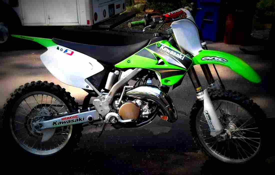 Kawasaki KX 125 2004 4 motorbike A4 Photo Print