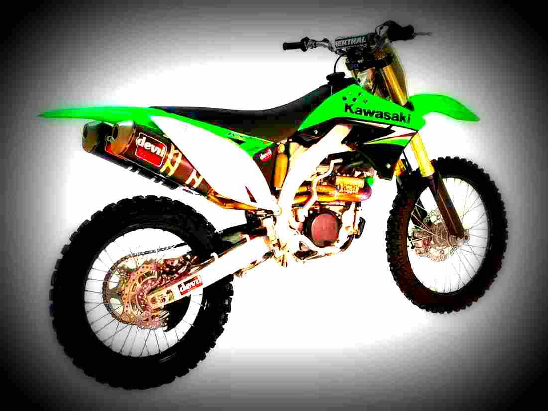 Kawasaki KX 125 2009 4 motorbike A4 Photo Print