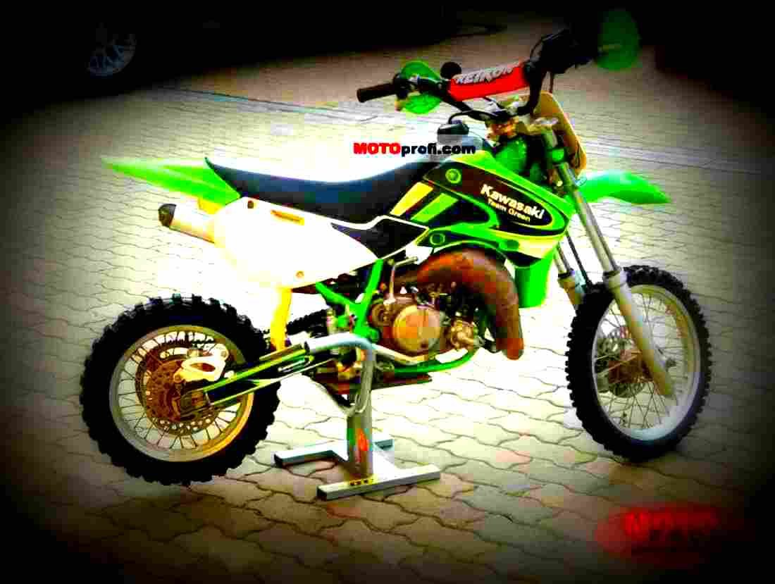 Kawasaki KX 65 2002 3 motorbike A4 Photo Print