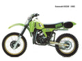 Kawasaki KX250 1982 motorbike A4 Photo Print