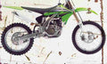 Kawasaki KX250F 2004 Aged Vintage A4 Photo Print