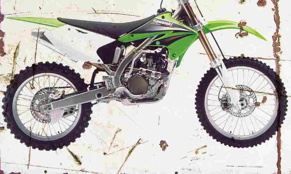 Kawasaki KX250F 2004 Aged Vintage A4 Photo Print