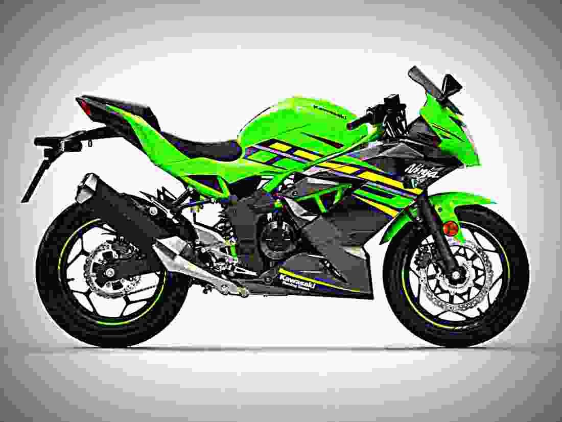 Kawasaki Ninja 125 2019 1 motorbike A4 Photo Print
