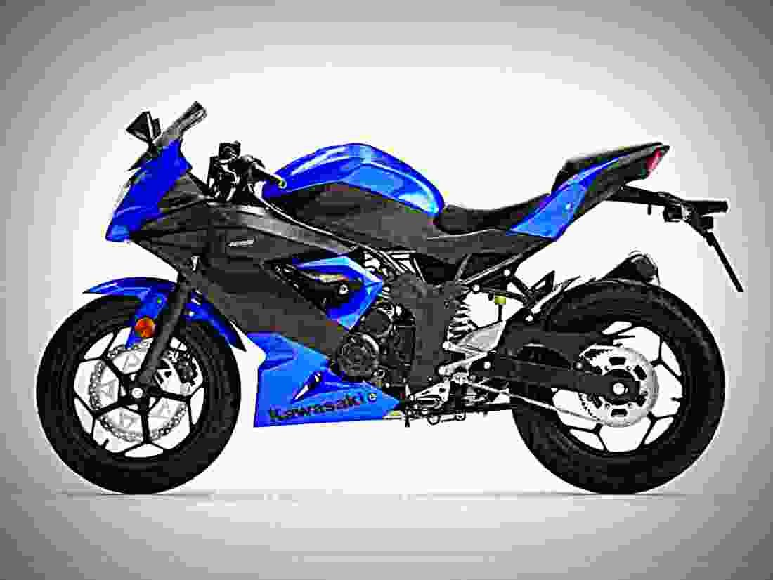 Kawasaki Ninja 125 2019 2 motorbike A4 Photo Print