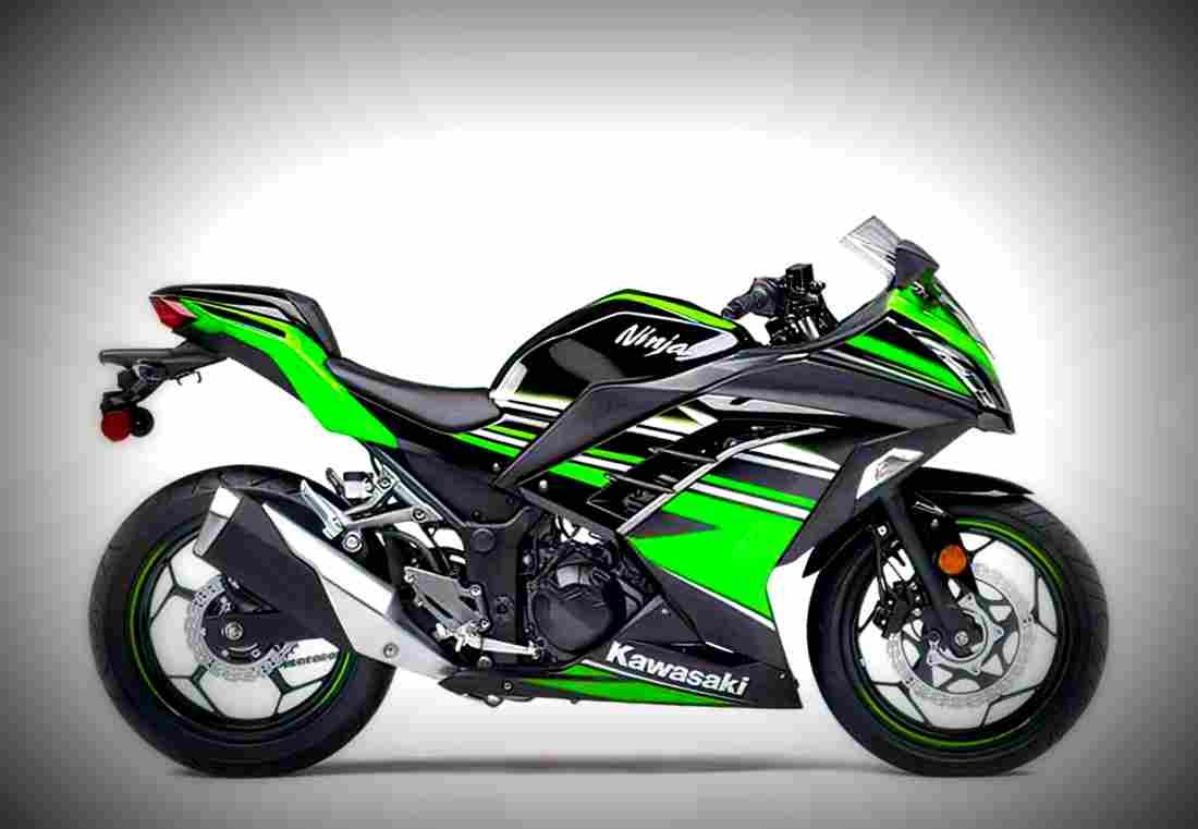 Kawasaki Ninja 300 2017 1 motorbike A4 Photo Print