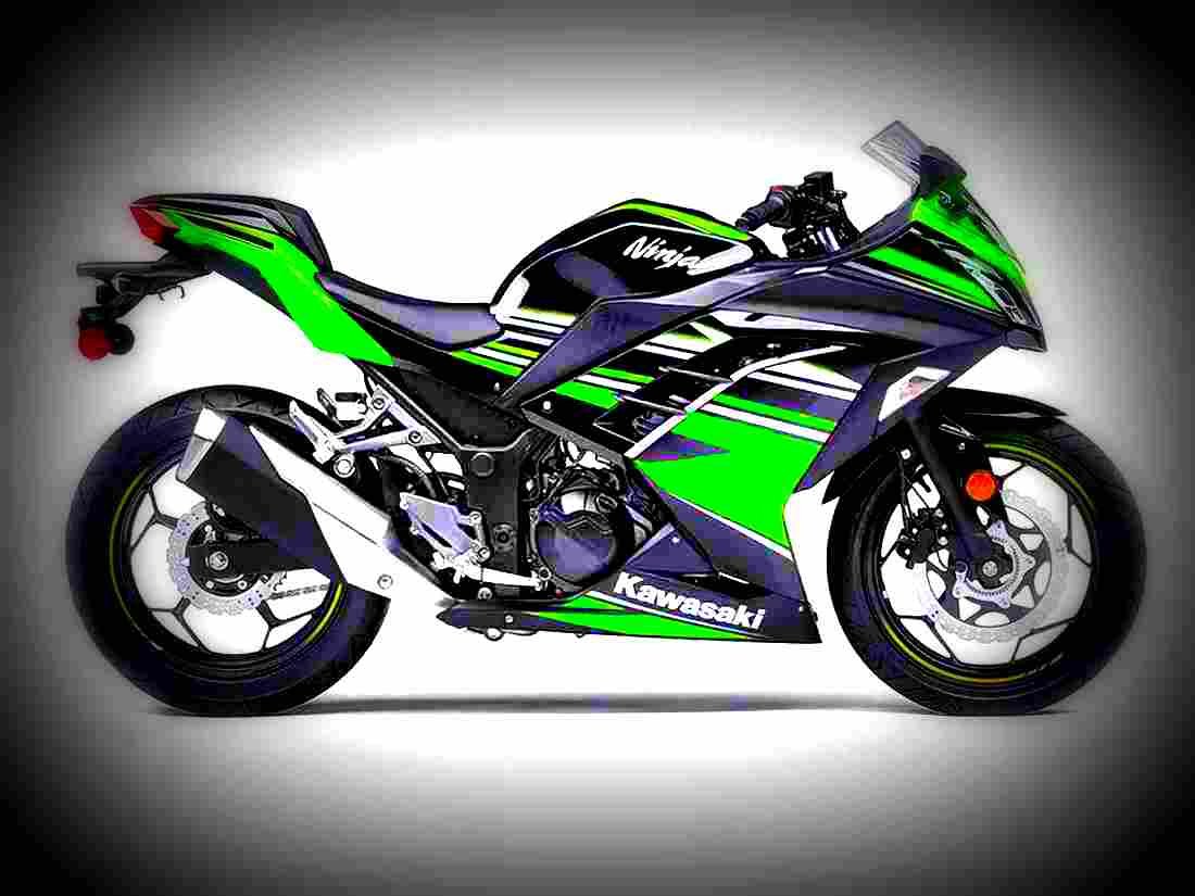 Kawasaki Ninja 300 KRT Edition 2017 4 motorbike A4 Photo Print