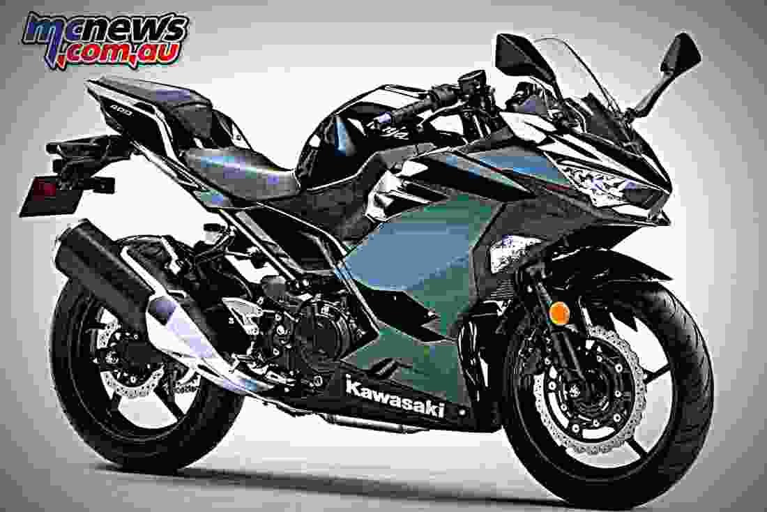 Kawasaki Ninja 400 2018 1 motorbike A4 Photo Print