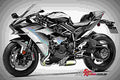 Kawasaki Ninja H2 2017 3 motorbike A4 Photo Print