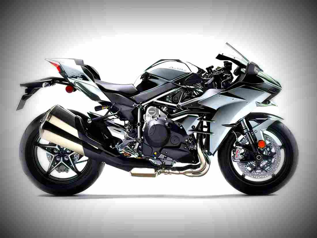 Kawasaki Ninja H2 2017 4 motorbike A4 Photo Print