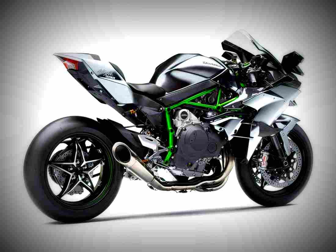 Kawasaki Ninja H2 2018 4 motorbike A4 Photo Print