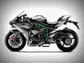 Kawasaki Ninja H2 2019 2 motorbike A4 Photo Print