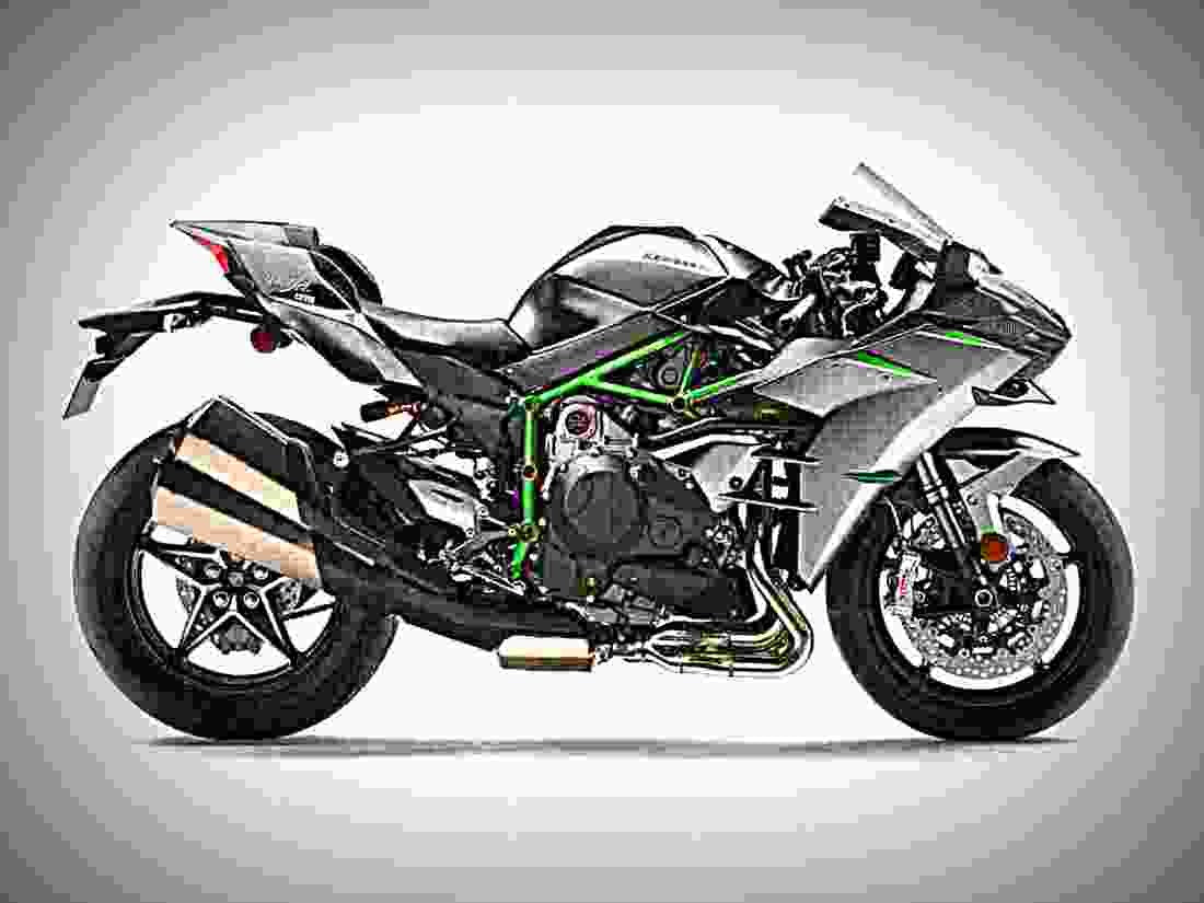 Kawasaki Ninja H2 R 2019 1 motorbike A4 Photo Print
